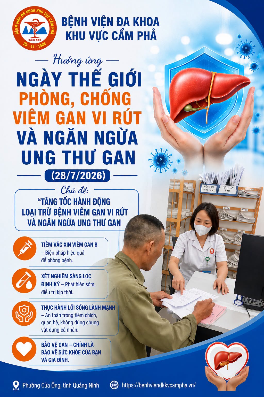 HƯỞNG ỨNG NGÀY THẾ GIỚI PHÒNG, CHỐNG VIÊM GAN VI RÚT VÀ NGĂN NGỪA UNG THƯ GAN