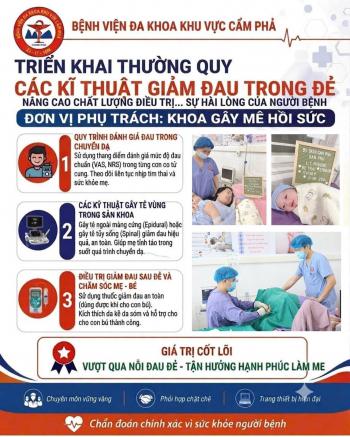 TRIỂN KHAI THƯỜNG QUY KỸ THUẬT GIẢM ĐAU TRONG ĐẺ GIÚP SẢN PHỤ “NHẸ TÊNH” VƯỢT CẠN