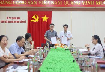 TĂNG CƯỜNG LIÊN KẾT TUYẾN CHUYÊN MÔN BỆNH VIỆN ĐA KHOA KHU VỰC CẨM PHẢ HỢP TÁC CÙNG BỆNH VIỆN SẢN NHI QUẢNG NINH NÂNG CAO CHẤT LƯỢNG CHĂM SÓC SỨC KHỎE BÀ MẸ VÀ TRẺ EM