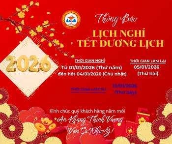 BỆNH VIỆN ĐKKV CẨM PHẢ THÔNG BÁO THAY ĐỔI LỊCH NGHỈ TẾT DƯƠNG LỊCH NĂM 2026